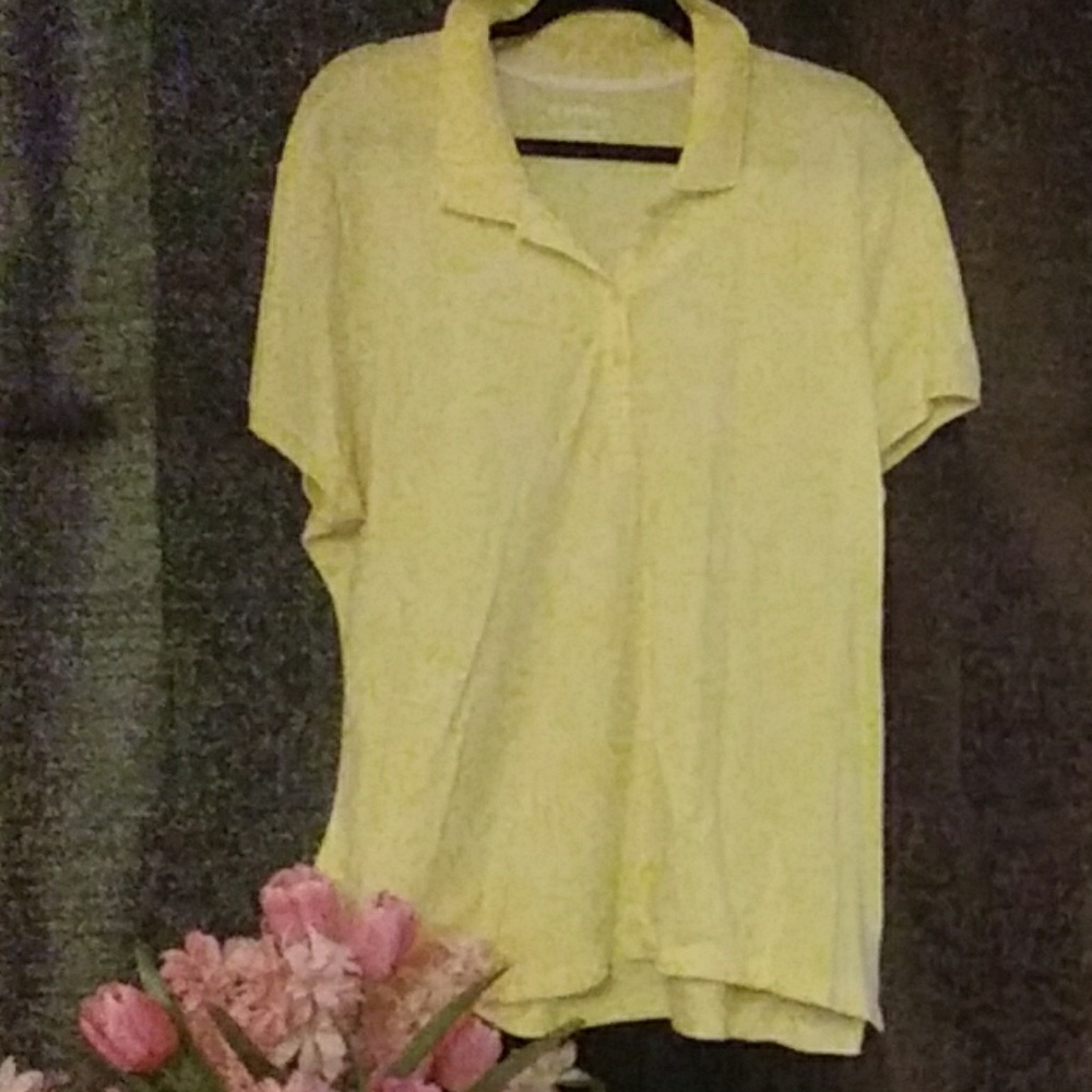 Summery yellow polo, EUC